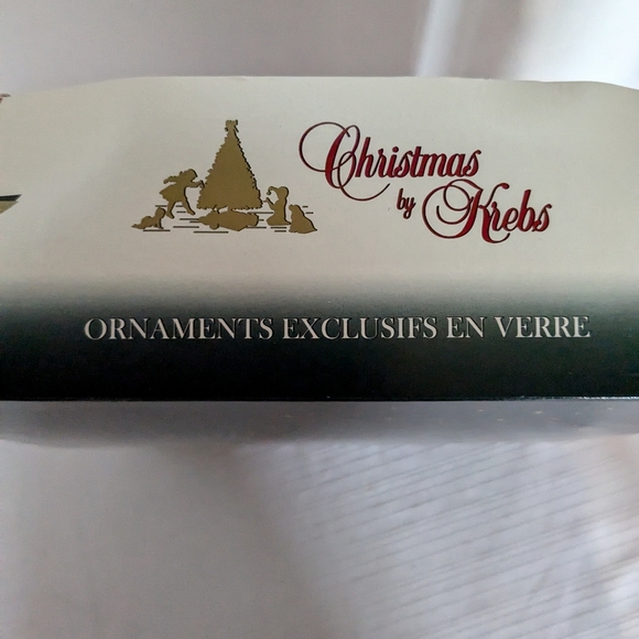 VTG Krebs 12 glass Christmas tree ornaments Santa flake red white - Picture 6 of 6